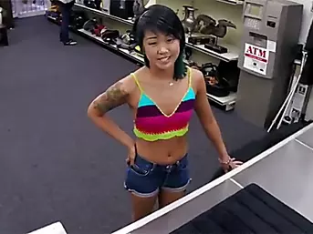 Small and beautiful asian woman gets her pussy hammered by Shawn